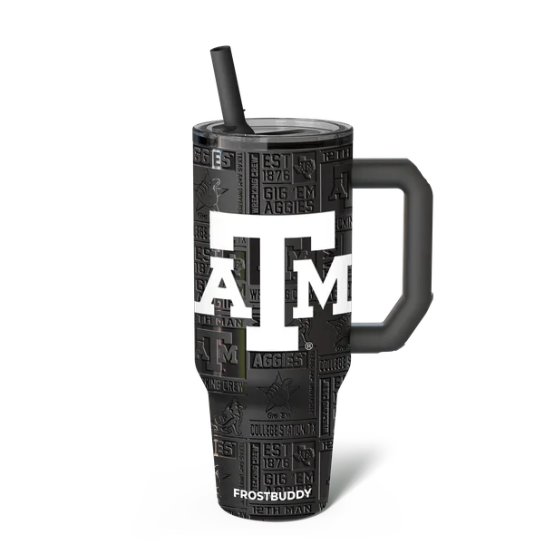 Thicc Buddy 40oz, Texas A&M Aggies, Legacy — thicc40-texasam3dblack