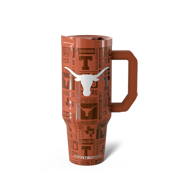 Thicc Buddy 40oz - Texas Longhorns, Legacy — thicc40-texas3dburntorange-one